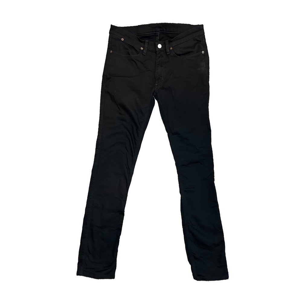 Acne Studios Men's 30x32 Max Stay Black Denim Jeans Slim Fit Luxury Designer